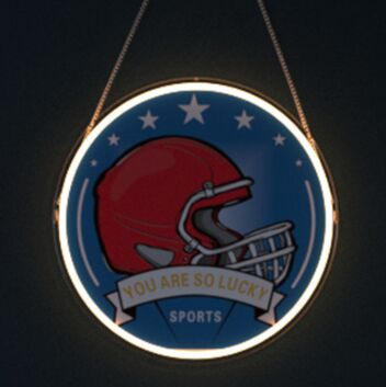 Football Helmet Led Neon Sign Light Pop Art
