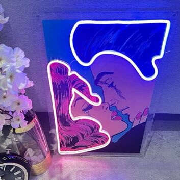 Couple Portrait Led Neon Sign Light Pop Art