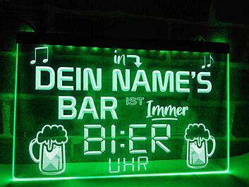 Es ist immer Bier Uhr Leuchtreklame Hanging Neon Sign