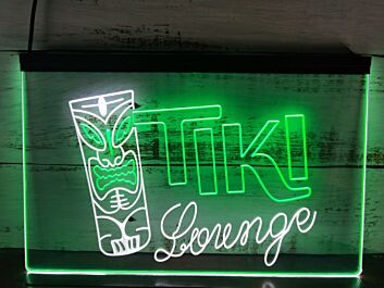 Tiki Lounge Two Tone Hanging Neon Sign