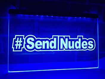 Send Nudes Hanging Neon Sign