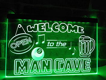 Welcome to the Man Cave Hanging Neon Sign