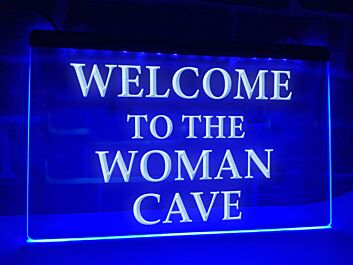 Woman Cave Hanging Neon Sign
