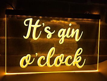 It's Gin O'clock Hanging Neon Sign
