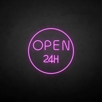 Customize &#39;OPEN 24H&#39; neon sign