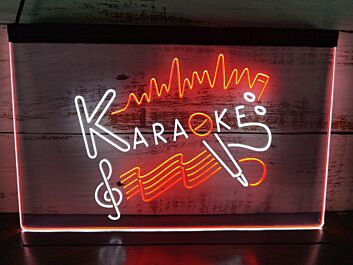 Karaoke Two Tone Hanging Neon Sign