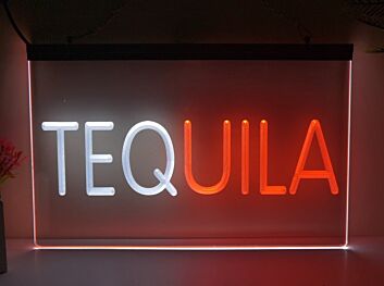 Tequila Two Tone Bar Hanging Neon Sign