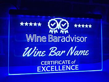 Wine Bar Advisor Personalized Hanging Neon Sign