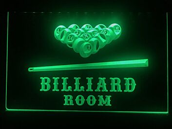 Billiard Pool Room Hanging Neon Sign