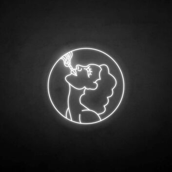 Smoking girl neon sign