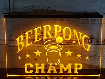 Beer Pong Champ LED Neon Hanging Neon Sign