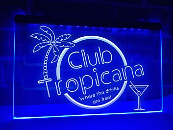 Club Tropicana Bar Hanging Neon Sign
