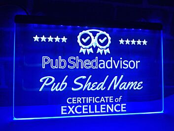 Pub Shed Advisor Personalized Hanging Neon Sign