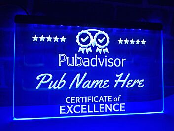 Pub Advisor Personalized Hanging Neon Sign