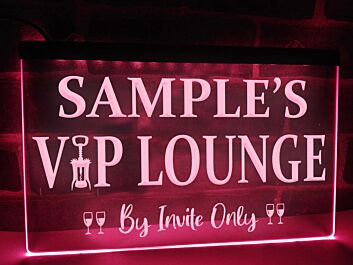 VIP Lounge Personalized Hanging Neon Sign