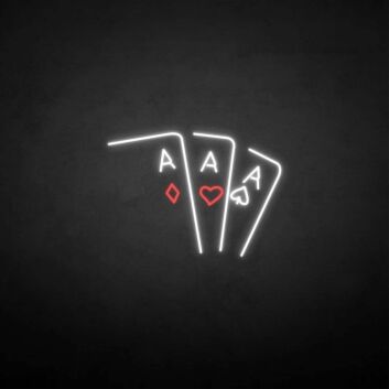 &#39;Playing cards2&#39; neon sign