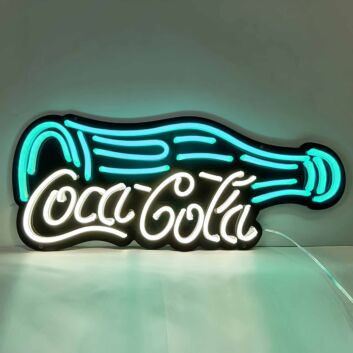 Drink Coke Neon Black Backsplash