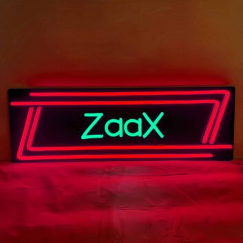 “ZaaX” Character Neon Black Backplate