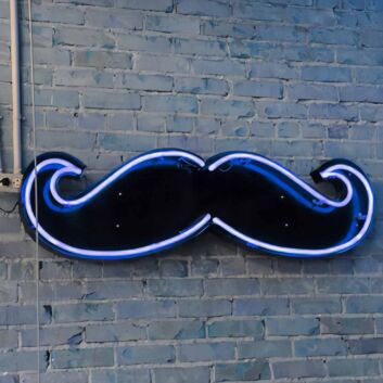 Uncle Beard Neon Black Backsplash