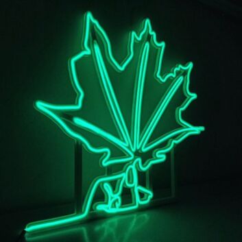 Summer Large Green Leaf Neon Sign