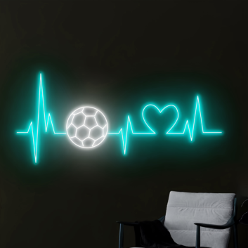 Soccer Heartbeat Neon Light