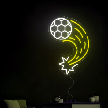 Soccer Ball Trajectory Neon Light