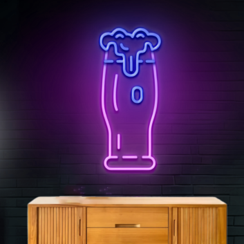 Large Beer Mug Decor Neon Light
