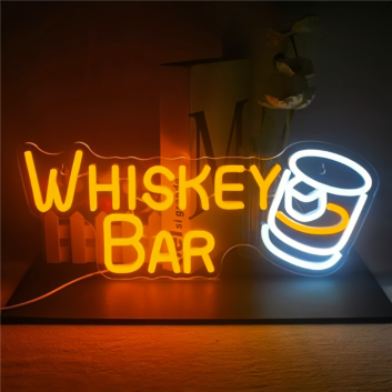 Customize WHISKEY BAR Neon Sign