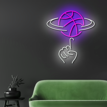 Spinning Basketball Neon Light
