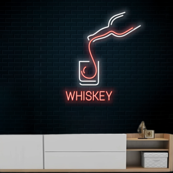 Customize Bold Drink WHISKEY Neon Sign