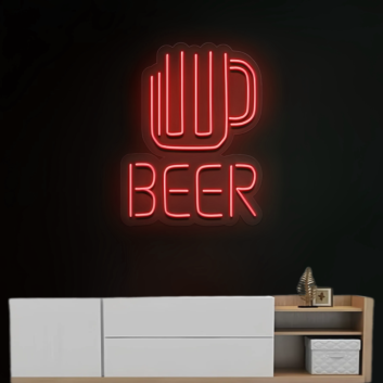 Customize Frosty Beer Glass Neon Light