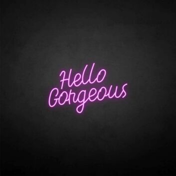 Hello Gorgous2  neon sign