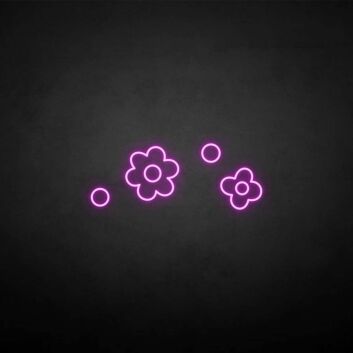 cute flowers&#39; neon sign