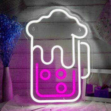 Bubbling Beer Mug Neon Light