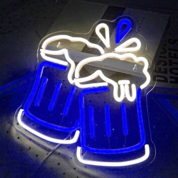 Toasting Beer Glass Style 1 Neon Light