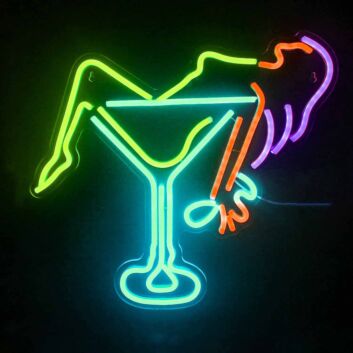 Cocktail Girl Neon Sign