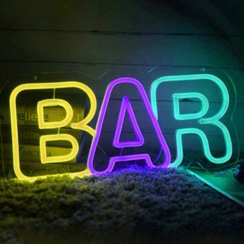 Simple BAR Letter Neon Sign