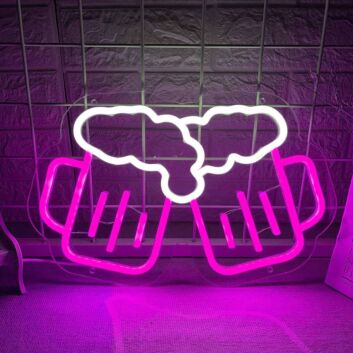 Toasting Beer Glass Style 2 Neon Light