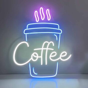 Customize Portable Handheld Coffee Cup Neon Sign