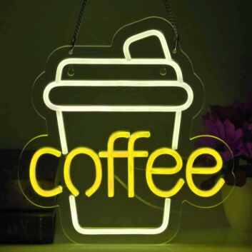 Customize Elegant Coffee Cup Neon Sign