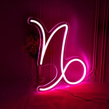 Capricorn Zodiac Sign Neon