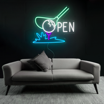 Golf Club Open Neon Sign