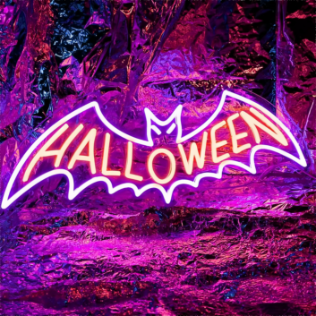 HALLOWEEN Bat Neon Sign