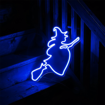 Halloween Flying Ghost Neon Sign