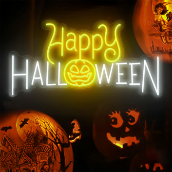 Happy HALLOWEEN Celebration Neon Sign