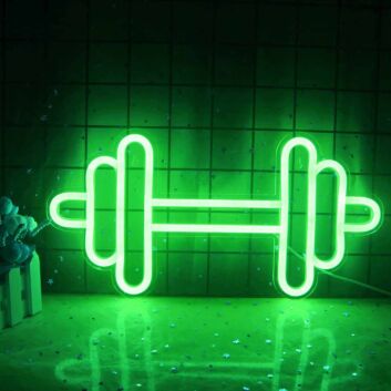 Gym Dumbbell Neon Sign