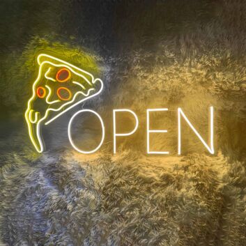 Customize Pizza Open Neon Sign