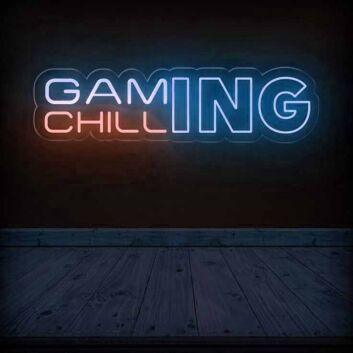 GAMING CHILL Game Room Decor Neon Sign