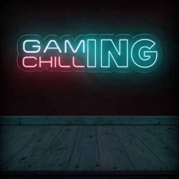 GAMING CHILL Game Room Decor Neon Sign