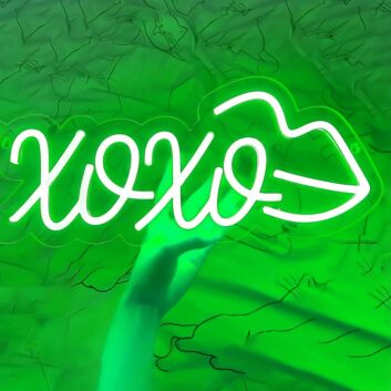 Xoxo Red Lips Wedding Neon Sign